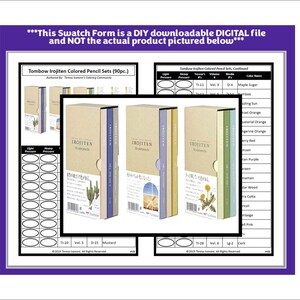 Muestra: Lápices de colores Tombow (90 piezas) - Conjuntos de diccionario Irojiten (versión en blanco y negro)