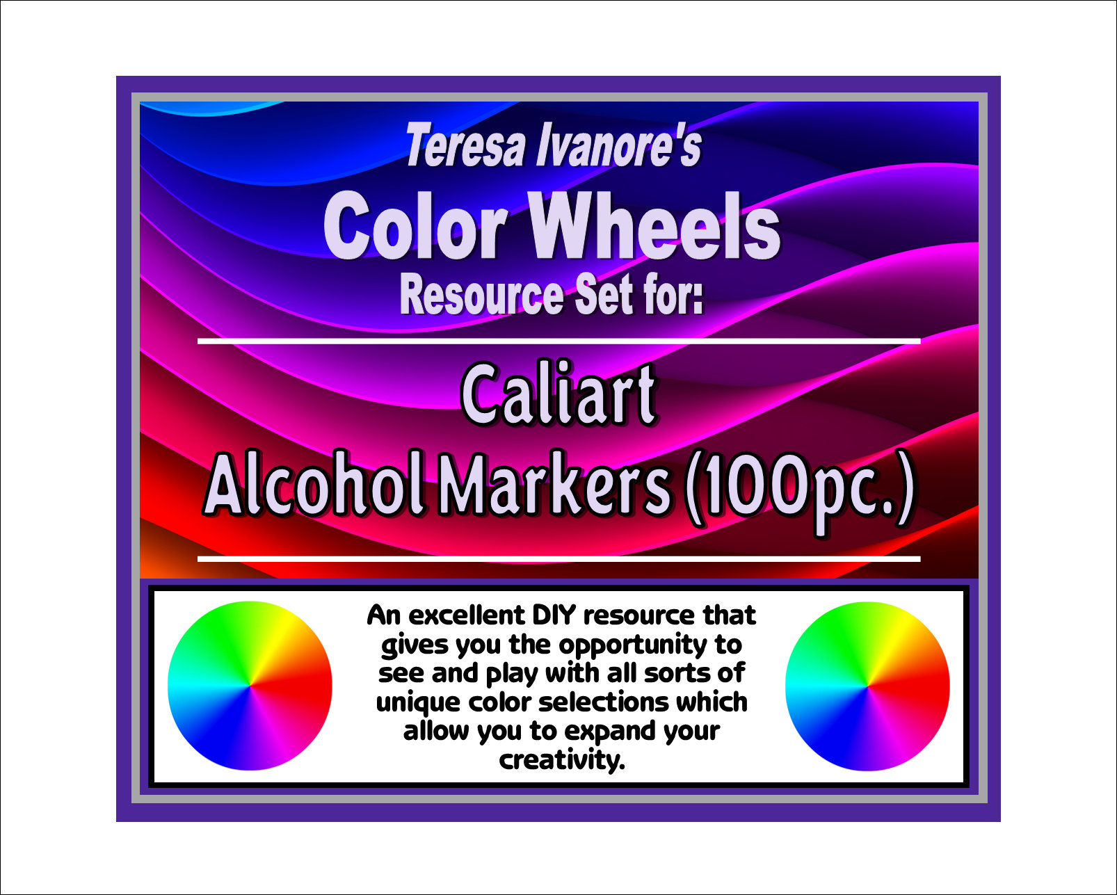 Caliart Alcohol Markers 100pc. Color Wheel Set by Teresa Ivanore 