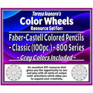 Faber-Castell Colored Pencils - Classic (100pc.) - 800 Series - (Greytones Included) - Color Wheel Set by Teresa Ivanore image 1