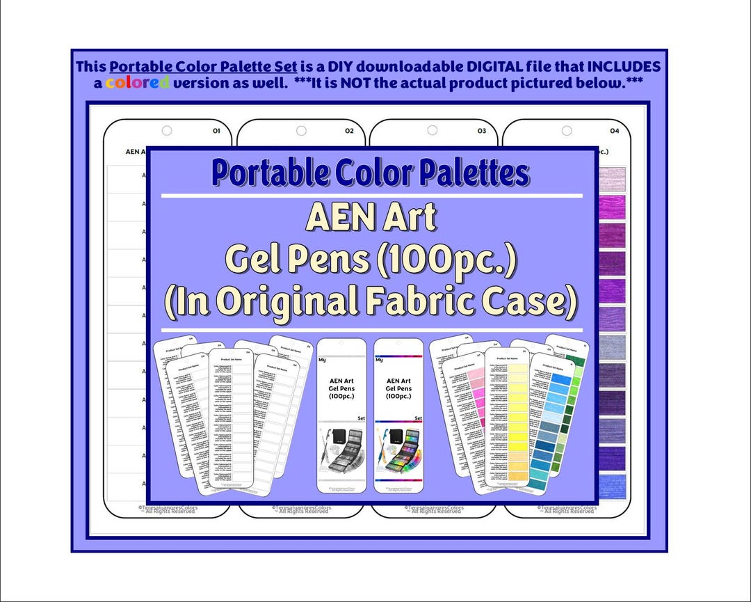 Color Palette Cards: AEN Art Colored Pencils (100pc.) - Stored in ...