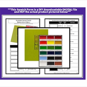 Swatch Form: Kuretake Gansai Tambi Watercolors (018pc.) (Black & White Version)
