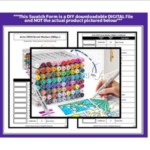 Swatch Form: Arrtx Brush Markers (080pc.) - OROS (Black & White Version)