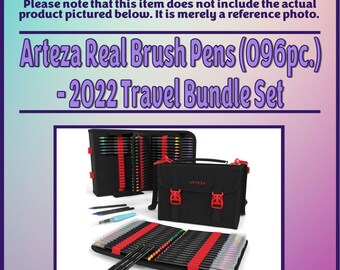 thumbnail image 2 of ARTEZA Real Brush Pens – 96 Watercolor Markers With Travel Case (ARTZ-8340) 2 of 6