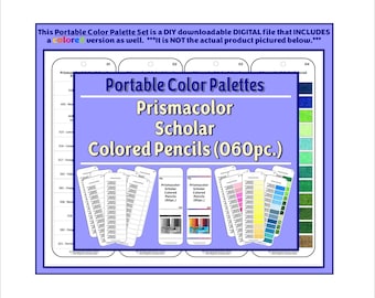 Color Palette Cards: Prismacolor Scholar Colored Pencils (060pc.) (Colored Version Included)