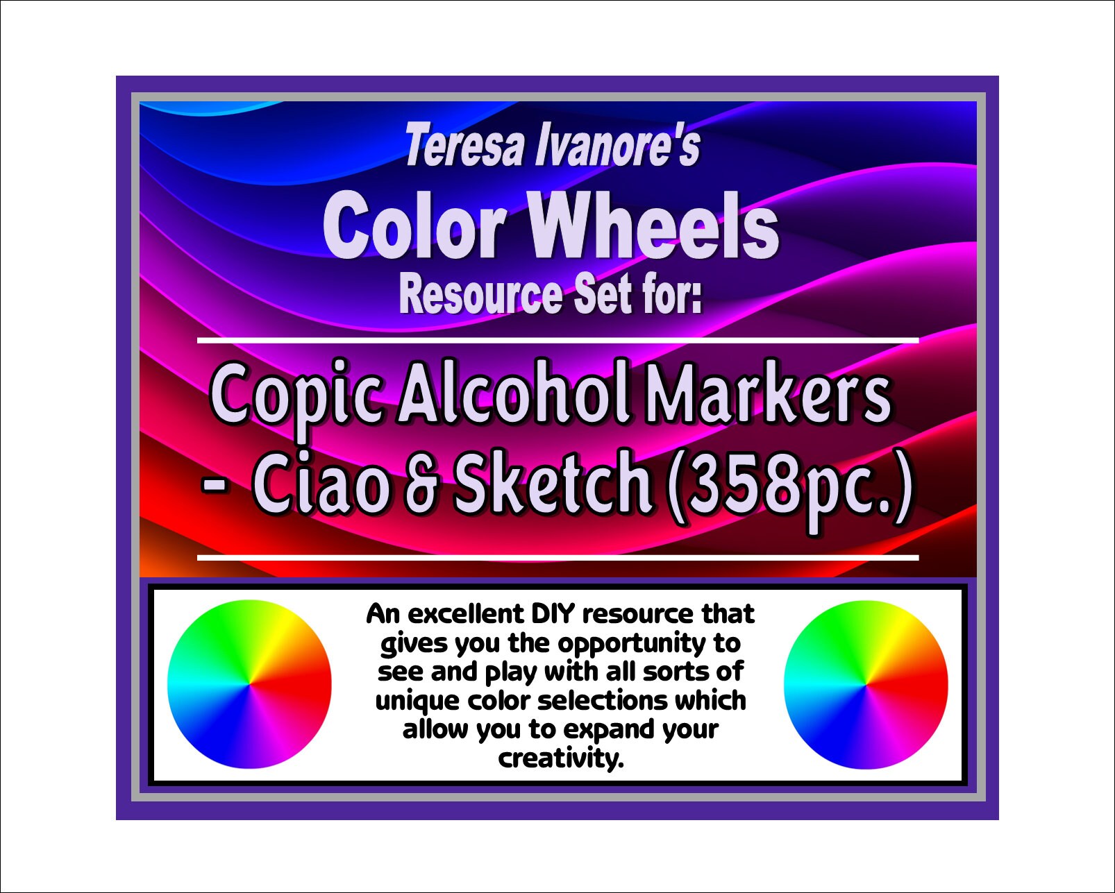 Copic 12 Ciao Alcohol Markers DIY Color Swatch Book Style 1 