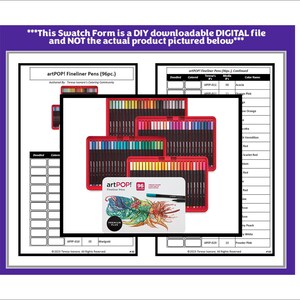Swatch Form: ArtPOP! Fineliner Pens (096pc.) (Black & White Version)