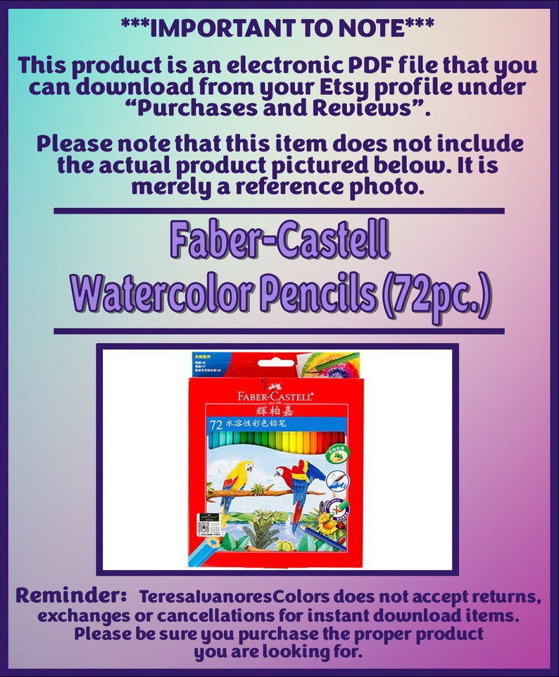 May include: A red box of Faber-Castell Watercolor Pencils with 72 colors. The box features a picture of two parrots on a branch. The text on the box reads "Faber-Castell" and "72 水溶性彩色铅笔".
