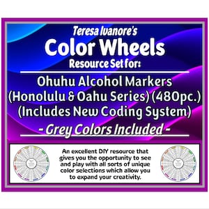 Ohuhu Markers (Honolulu & Oahu Series) (480st) - Nya koder - Färghjul Set av Teresa Ivanore