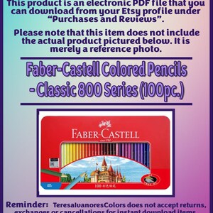 Faber-Castell Colored Pencils - Classic (100pc.) - 800 Series - (Greytones Included) - Color Wheel Set by Teresa Ivanore image 2