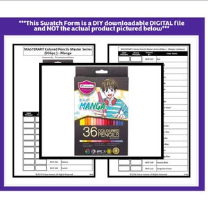 Amostra: Lápis de cor MASTERART Master Series (036 peças) - Mangá (versão preto e branco)