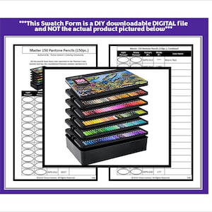 Formulário de amostra: Lápis de cor Pantone Master 150 (150 unidades) (versão preto e branco)