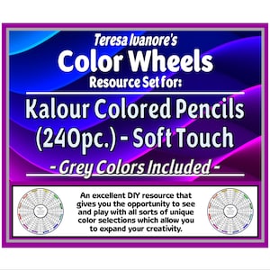 May include: Color wheel resource set for Kalour Colored Pencils (240pc.) - Soft Touch.  The set includes grey colors. An excellent DIY resource that gives you the opportunity to see and play with all sorts of unique color selections which allow you to expand your creativity.