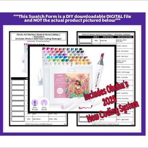 Swatch Form: Ohuhu Art Markers (Kaala Series) (024pc.) - Basic Set (Includes Ohuhu's 2025 New Coding Redesign)