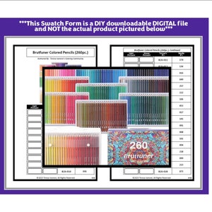 Formato de muestra: Lápices de colores Brutfuner (260 piezas) (versión en blanco y negro)