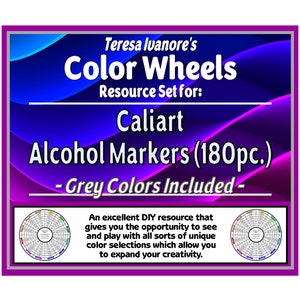 Caliart Alcohol Markers (180pc.) - (Greytones Included) - Color Wheel Set by Teresa Ivanore