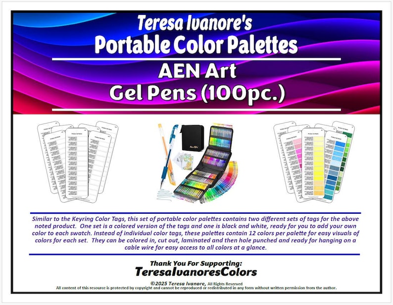 Color Palette Cards: AEN Art Colored Pencils (100pc.) - Stored in ...