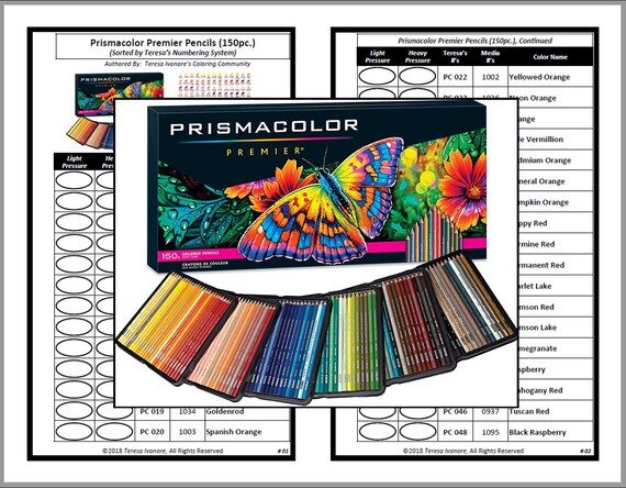 Swatch Form Color Chart For Prismacolor Premier Colored Etsy