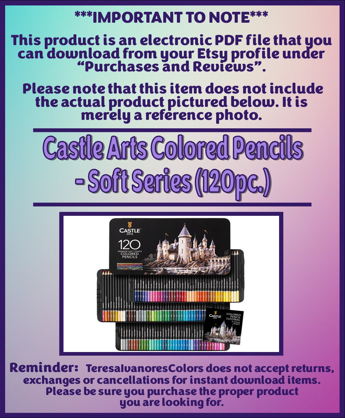 Swatch & Chat, New 120 Castle Arts Colored Pencils