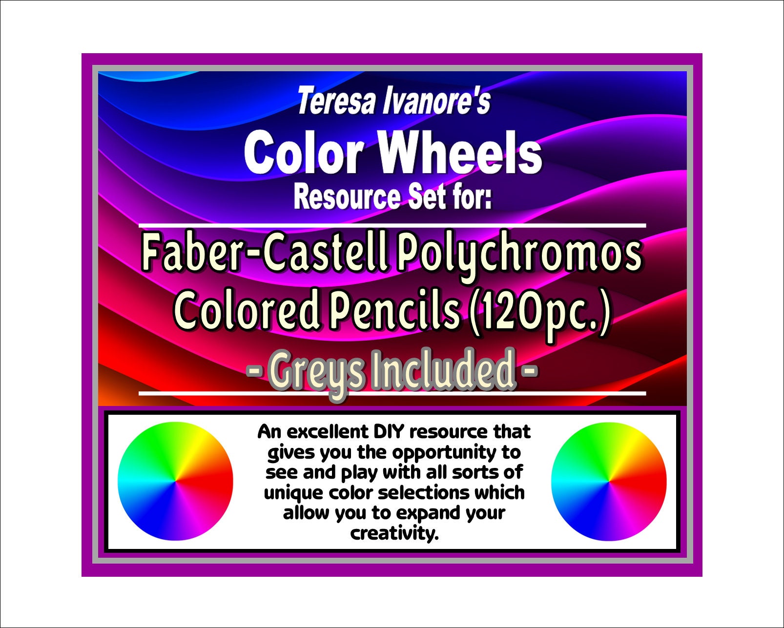 US Letter Size Ready to Print Blank Reference Chart for Faber-castell Polychromos  Colored Pencils Set of 120 Organized by Color 