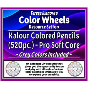 Kalour Colored Pencils (520pc.) - Pro Soft Core - (Greytones Included) - Color Wheel Set by Teresa Ivanore