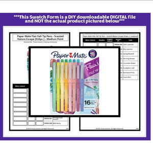 Formato de muestra: Rotuladores Paper Mate Flair - Scented Nature Escape (16 unidades) - Punta media (versión en blanco y negro)