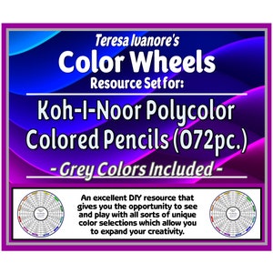 Koh-I-Noor Polycolor Colored Pencils (072pc.) - (Greytones Included) - Color Wheel Set by Teresa Ivanore