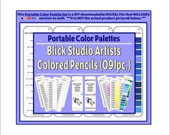 Color Palette Cards: Blick Studio Artists Colored Pencils (091pc.) (Colored Version Included)