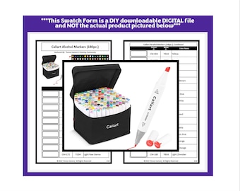 Swatch Form: Caliart Alcohol Markers (180pc.) (Black & White Version)