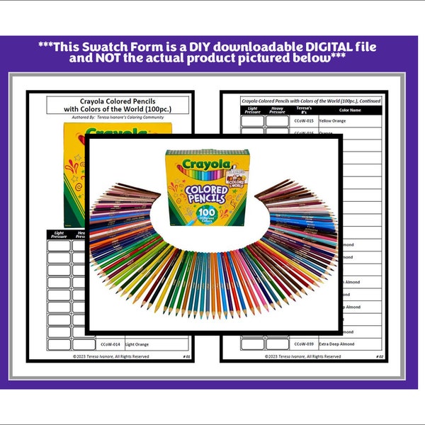 Swatch Form: Crayola Colored Pencils with Colors of the World (100pc.)