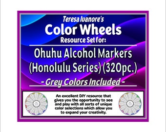 Ohuhu Alcohol Markers (Honolulu Series) (320pc.) - Classic Colors - (Greytones Included) - Color Wheel Set by Teresa Ivanore