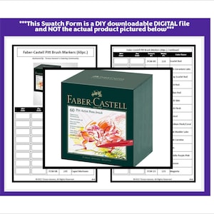 Swatch Form: Faber-Castell Markers - Pitt Artist Brush (060pc.) (Black & White Version)