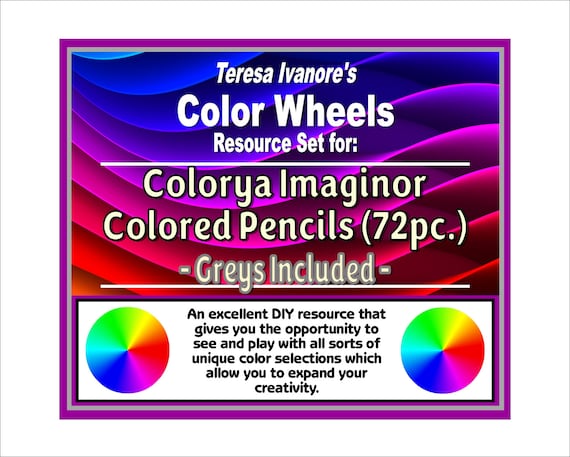 Colorya Imaginor Colored Pencils 72pc. Greys Included Color Wheel