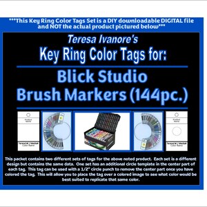 Key Ring Tags: Blick Studio Brush Markers (144pc.) (Black & White Version)