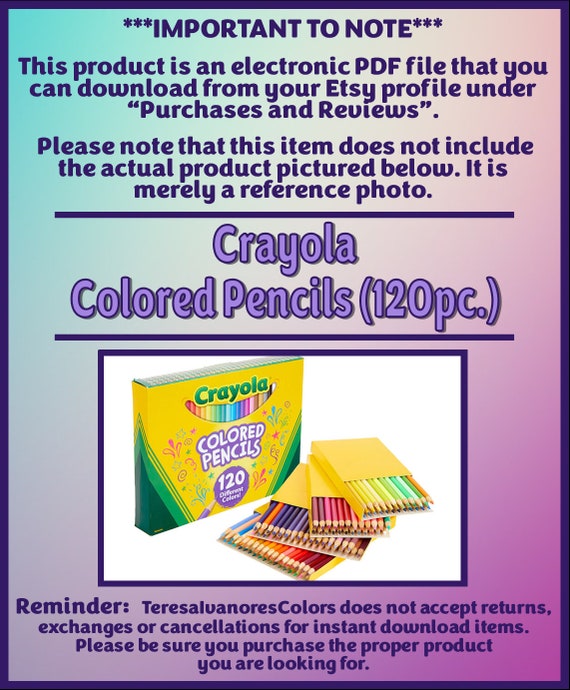 Swatch Form: Crayola Colored Pencils 120pc. 