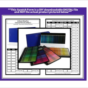 Formato de muestra: Lápices acuarelables ARTTRACK BlueFire (160 piezas) - Profesional (versión en blanco y negro)