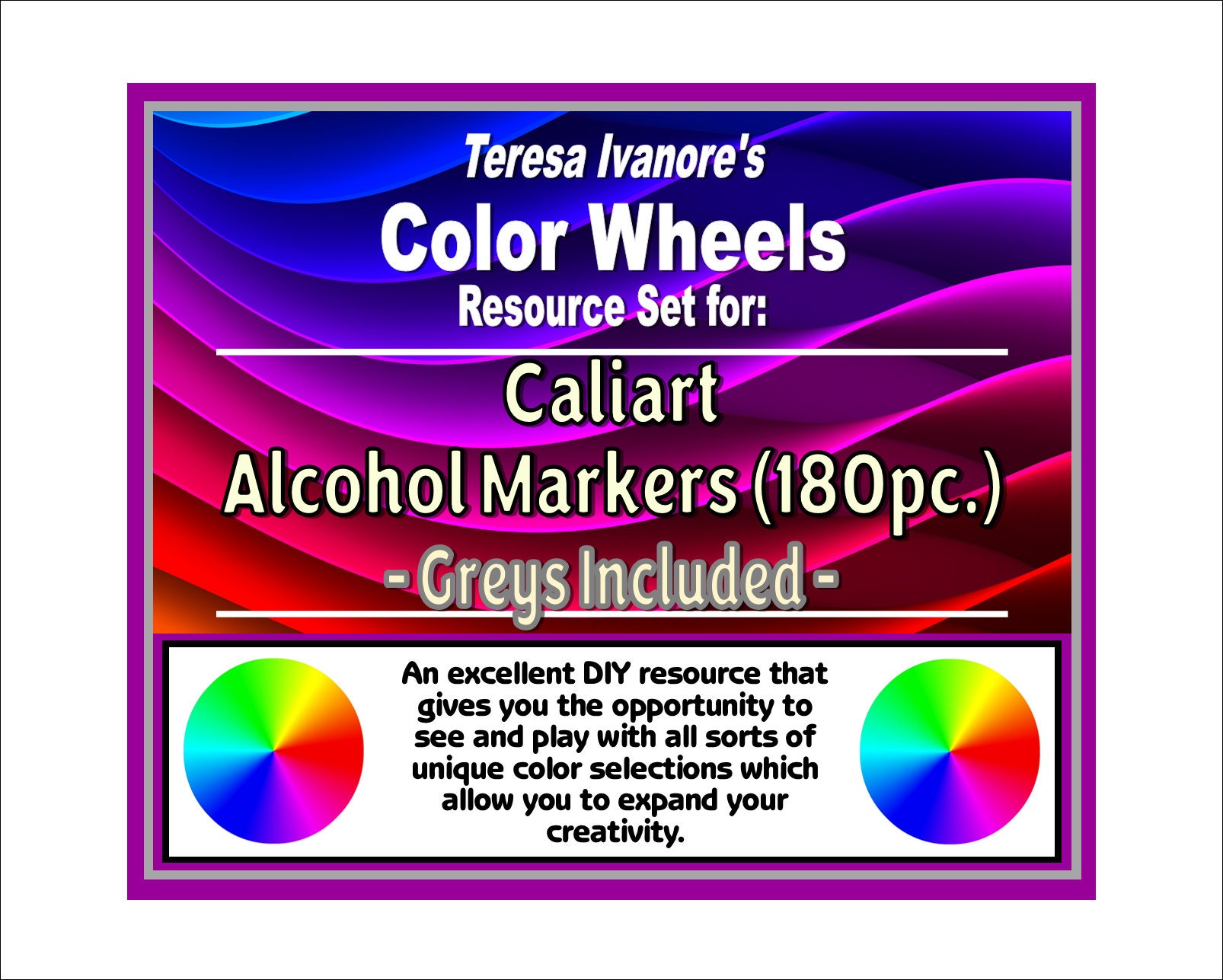 Caliart Alcohol Markers 180pc. Greys Included Color Wheel Set by Teresa  Ivanore 