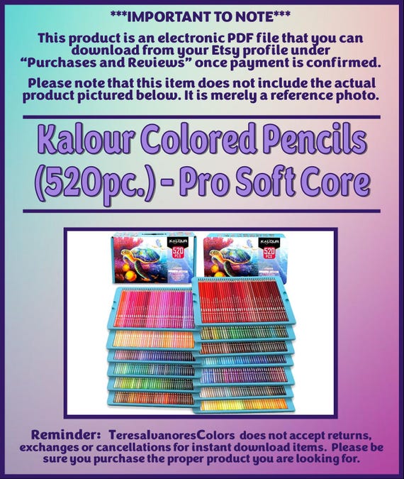 Key Ring Tags: Kalour Colored Pencils (520pc.) - Pro Soft Core
