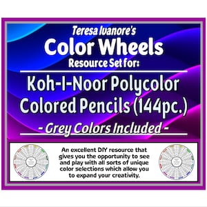 Op de afbeelding: Kleurwiel-bronnenset voor Koh-I-Noor Polycolor kleurpotloden (144 stuks). De set bevat grijze kleuren. Een uitstekende doe-het-zelf-bron die je de mogelijkheid geeft om alle soorten unieke kleurselecties te zien en ermee te spelen, waardoor je je creativiteit kunt uitbreiden.