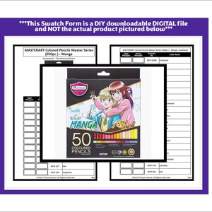 Amostra: Lápis de cor MASTERART Master Series (050 peças) - Mangá (versão preto e branco)