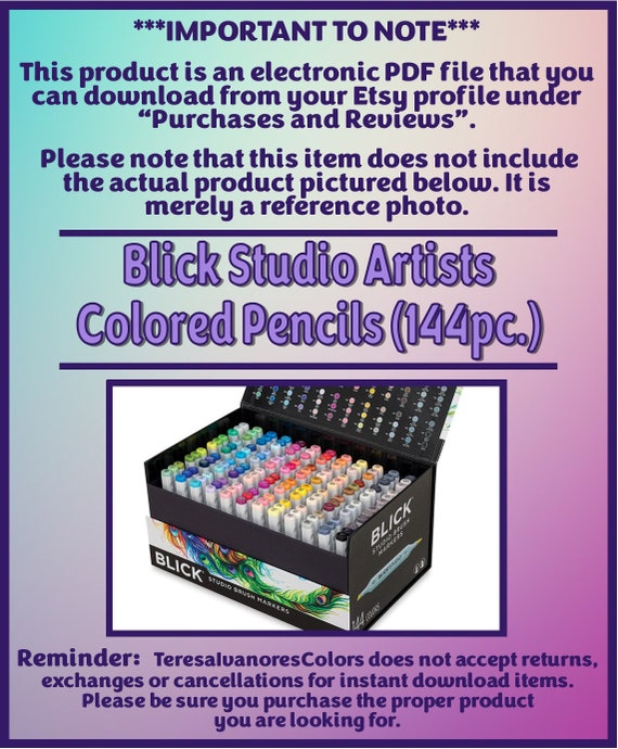 Swatch Form: Blick Studio Brush Markers 144pc. 