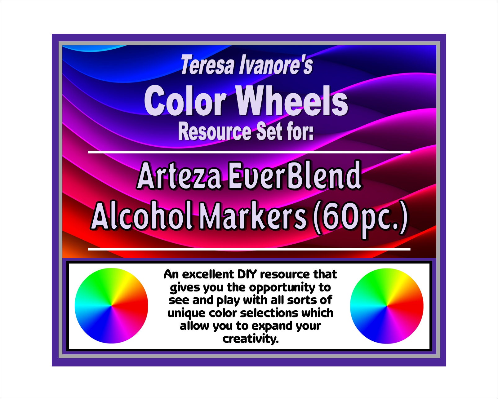 Arteza Everblend Alcohol Markers 60pc. Color Wheel Set by Teresa Ivanore 