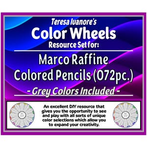 Marco Raffine Colored Pencils (072pc.) - (Greytones Included) - Color Wheel Set by Teresa Ivanore