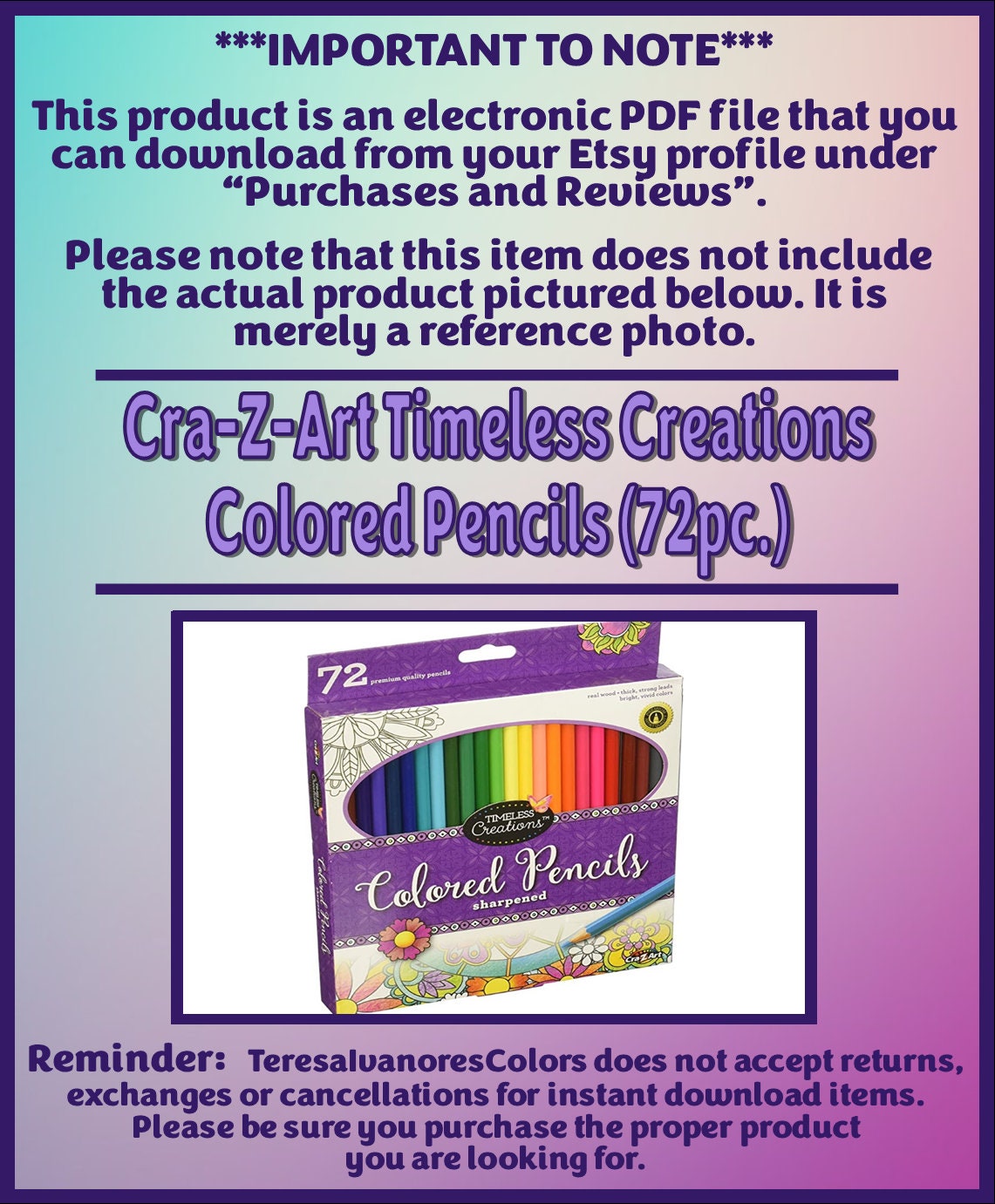 Cra-Z-Art Timeless Creations 72-Pc. Colored Pencil Set