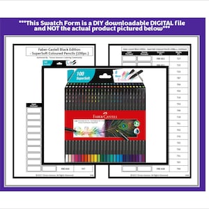 Formato de muestra: Lápices de colores Faber-Castell Black Edition (100 unidades) - Supersuaves (versión en blanco y negro)