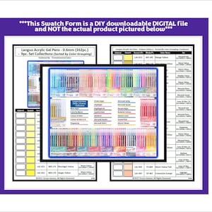 Staalvorm: languo-gelpennen (162 st.) 0,6 mm - collectie (gekleurde versie)