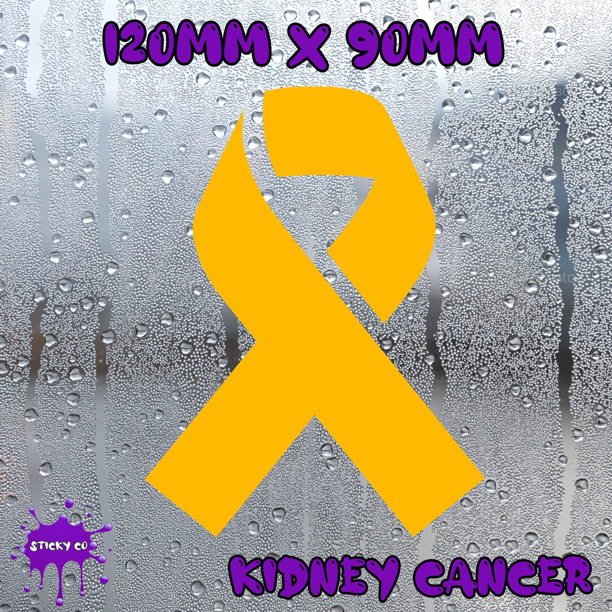 Kidney Cancer Car Window Sticker Bumper Decal Vinyl Cancer Etsy