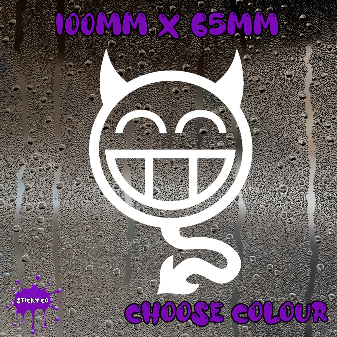 JDM Devil Emoji Car Window Sticker Bumper Decal Vinyl Japanese Etsy