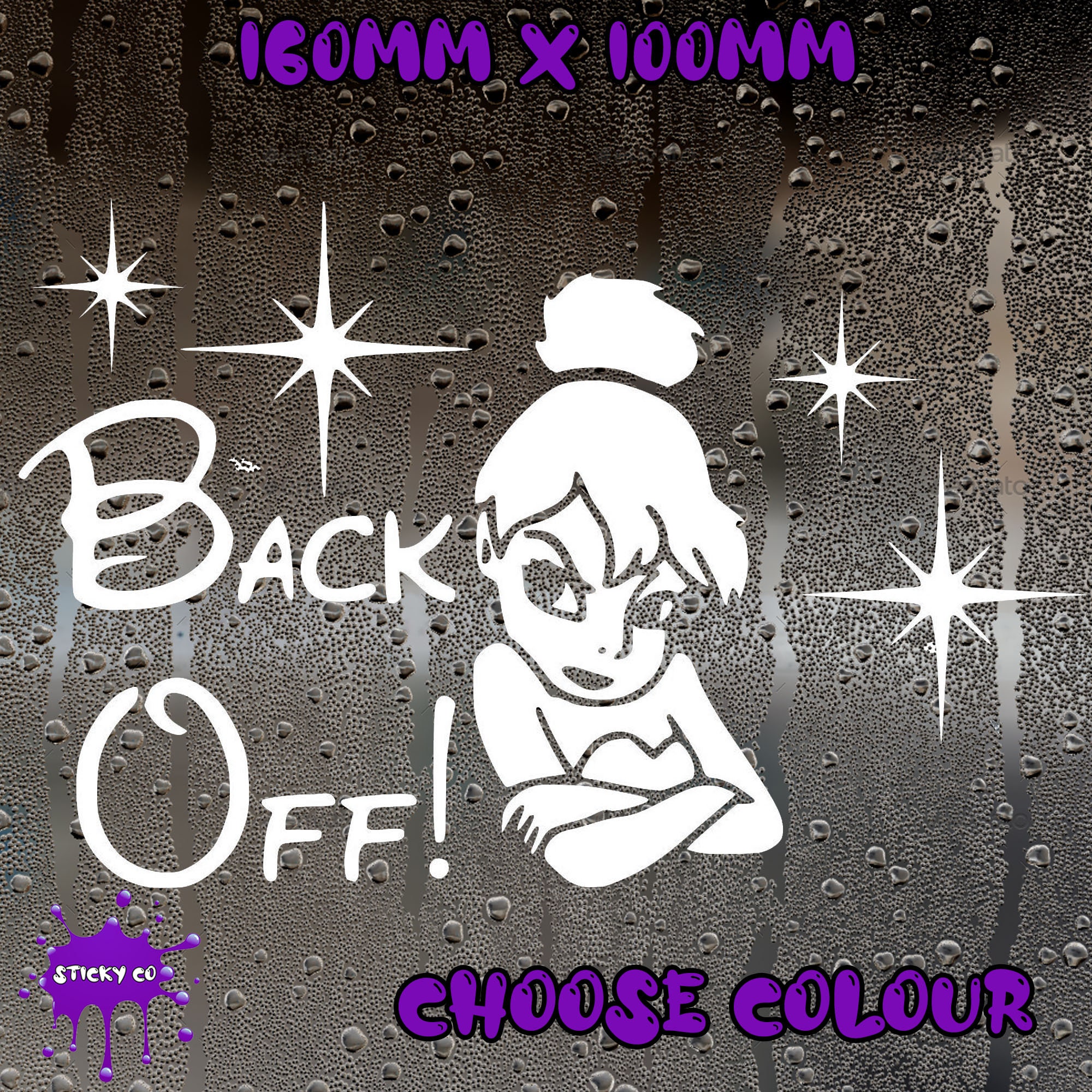 Back Off Tinkerbell Fairy Car Sticker Window Sticker Bumper Etsy