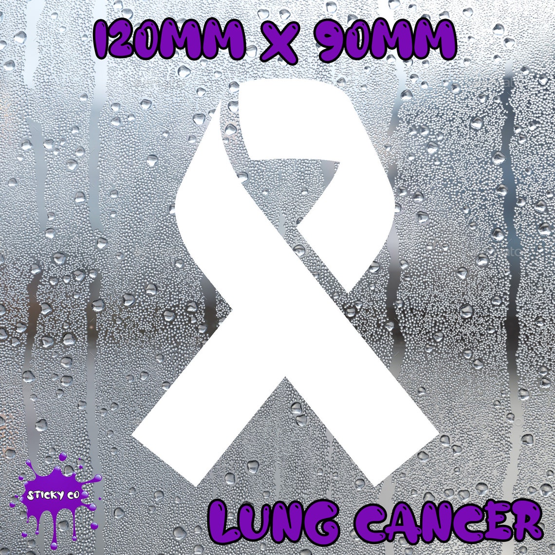 Lung Cancer Car Window Sticker Bumper Decal Vinyl Cancer Etsy