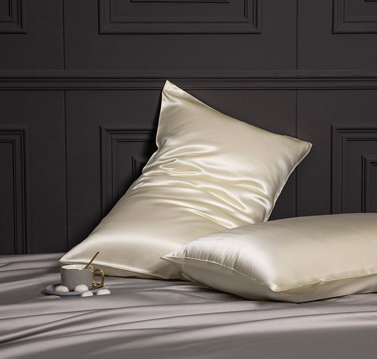 Luxury Satin Silk Pillowcases 100 Silk Pillowcase Etsy